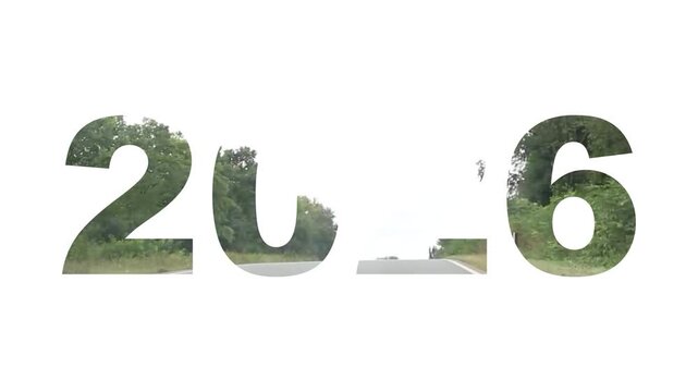 The text 2026 on the highway background at speed symbolizes the new year, moving forward, and the beginning of a journey. Happy New Year