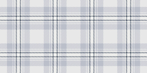 Messy tartan vector check, faded background seamless fabric. Cowboy texture pattern textile plaid in white and grey colors.