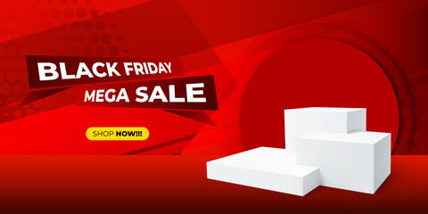 Banner Black Friday Design Sale Promotion Advertising Template Vector EPS