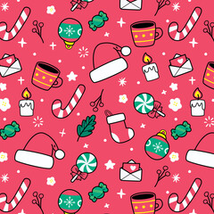 Colorful funny christmas pattern