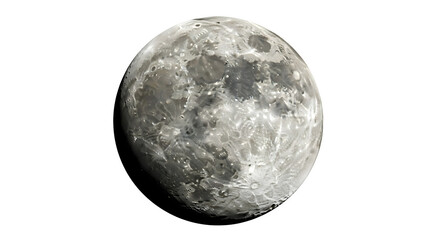 Obraz premium Detailed close up of the moon phase isolated on transparent background for design use