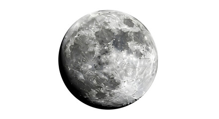 Naklejka premium Detailed waxing gibbous moon phase isolated on transparent background for scientific or artistic use