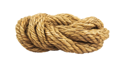 Coiled rope, Isolated on White background.