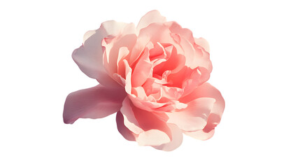 Beautiful pink rose, Isolated on White background.