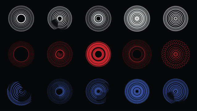 Vortex beams with different topological charges and colors