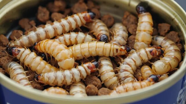 A can filled with cockroaches.