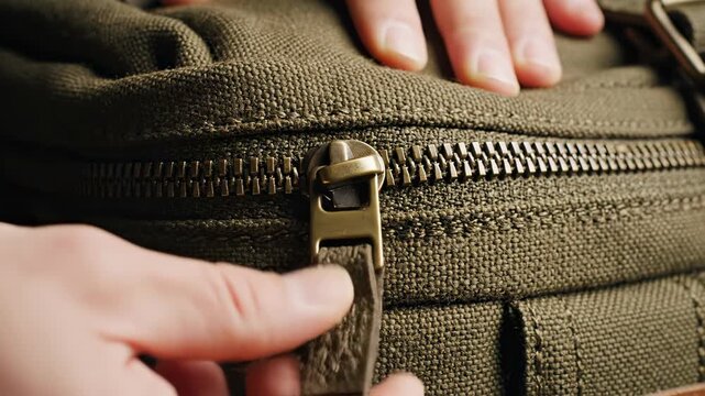 close up of a zipper