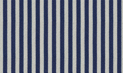 Navy Blue and White Vertical Striped Fabric Texture, Close-Up Textile Pattern