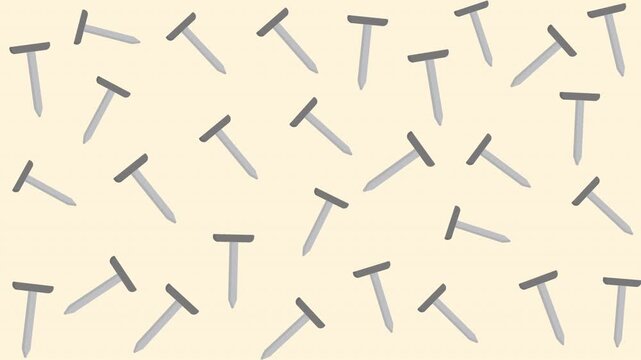 Pattern of Gray Hammers Repeated on Light Beige Background, Graphic Design, Abstract View, Minimalist Concept