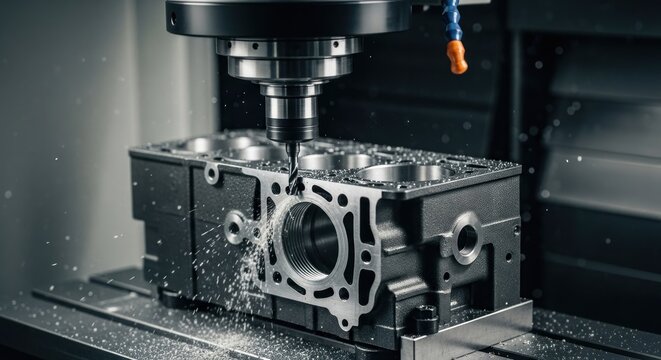 Precision machining of engine block (1)