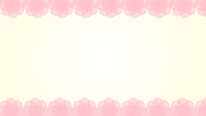 エレガントなピンクの花のフレーム