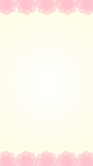 エレガントなピンクの花のフレーム