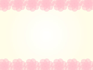 エレガントなピンクの花のフレーム