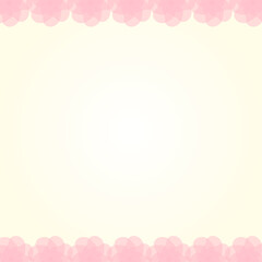 エレガントなピンクの花のフレーム