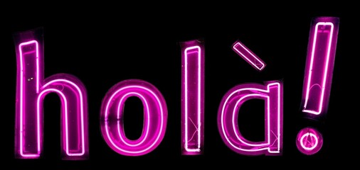holà! luces de neón rosas © Franck Thomasse