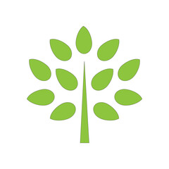 Green Tree Icon Eco Growth Nature Symbol
