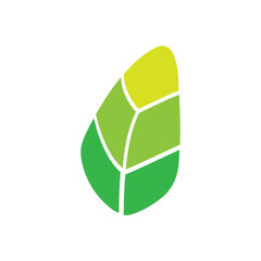 Abstract Green Leaf Logo Eco Nature Symbol