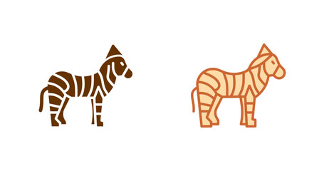 Obraz premium Zebra Vector Icon