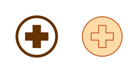 Obraz premium Red Cross Vector Icon