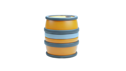 3D Rendered Barrel Isolated on White Background