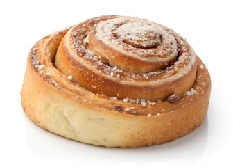 Cinnamon roll pastry isolated on transparent background