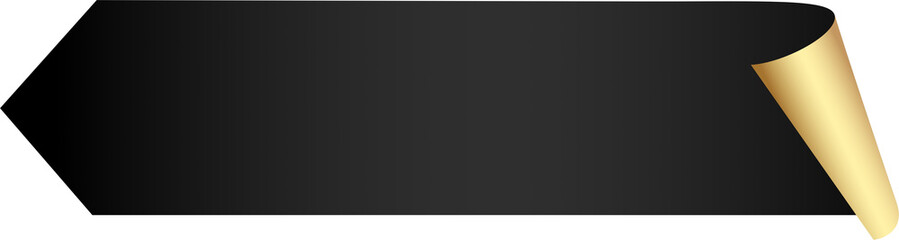 Black and Gold Ribbon Banner
