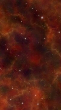 Colorful Space Cloud Churns With Lively Particles, Fiery Orange Nebula Pulsates With Energy While Tiny Stars Sparkle During Daring Rescue