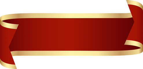 Red and Gold Ribbon Banner
