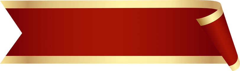 Red and Gold Ribbon Banner
