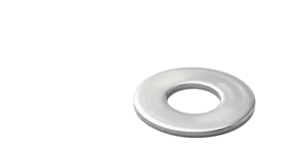 Metal Washer on Transparent Background