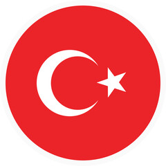 Obraz premium Turkish flag crescent moon and star emblem on red background turkey flag