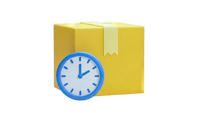 Delivery Box with Clock: Time-Sensitive Shipping Concept