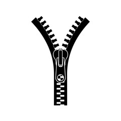 Open zipper illustration