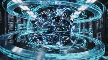 Global Network Connection Data Center Servers.