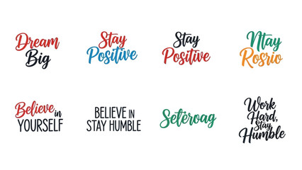 Motivational phrases collection for positive thinking and inspiration creativity