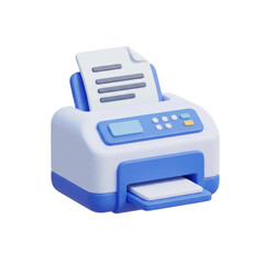 White And Blue 3D Printer With Document Printing In Office Setting