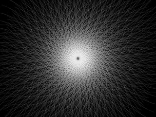 Abstract explosion of light particles radiating from a bright center