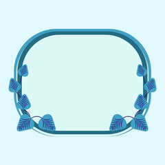 blue floral frame for your text