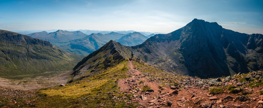 Forest Hiking Path in the Scottish Highlands on the Slopes of Ben Nevis