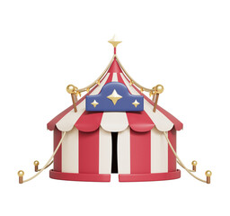 빨간색과 흰색 줄무늬 서커스 텐트 Red and White Striped Circus Tent