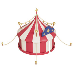 빨간색과 흰색 줄무늬 서커스 텐트 Red and White Striped Circus Tent