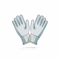 Obraz premium Pair of protective gloves illustration on a white background