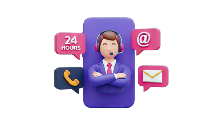Customer Service Representative with Phone, Email, and 24/7 Support