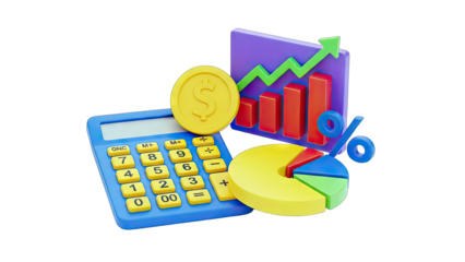 Financial Analysis with Calculator, Charts, and Coin