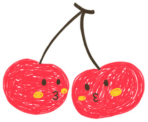 Cute red cherries