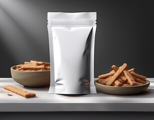 A delicious breakfast of fresh milk in a glass served with sweet chocolate cookies and tasty biscuits on a white plate makes a healthy snack