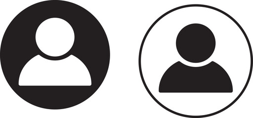 user icon set person profile contact people group team outline stroke social member partnership teamwork business human sign symbol web buttons flat vector illustration