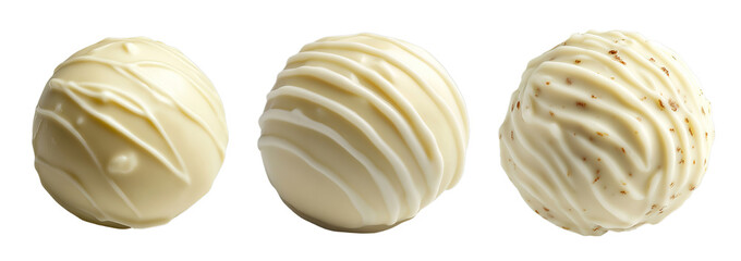 Luxury white chocolate truffles confectionery