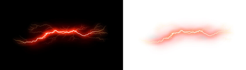 Bright red  lightning bolt background © vectortouch0