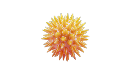 3D Render of a Spiky Ball Isolated on White Background